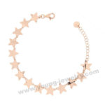 Rose Gold Star Circled Personalized Bracelets For Her