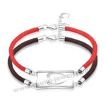 Rope w/ Heart Personalized Couples Bracelets for His & Her