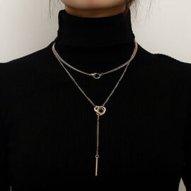 Trendy Clavicle Chain Tassel Sweater Chain Design Sense Women's Necklace