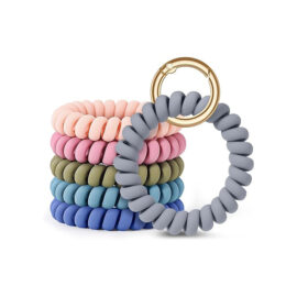Stretchable Spring Flexible Spiral Wristband Wrist Keychain