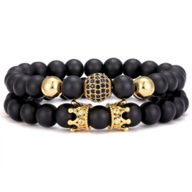 Hot Selling Double Crown Frosted Stone Micro Inlaid Zircon Bracelet