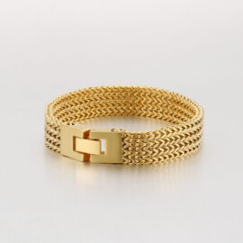 Stainless Steel Square Fish Scale Men's Bracelet