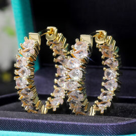 Personalized single row of row drop AAA zircon earrings wholesale