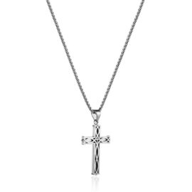 Trendy Men's Stainless Steel Celtic Knot Cross Necklace