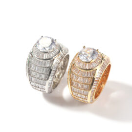 Copper Inlaid Zircon ins Fashion Trend Cool Men and Women Ring