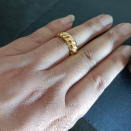 Creative Retro Simple Steel Casting Twisted Personalized Bread Ring